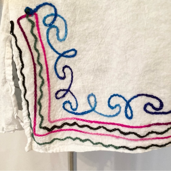 Shoe Shack Boho Embroidered Blouse L - Picture 7 of 8